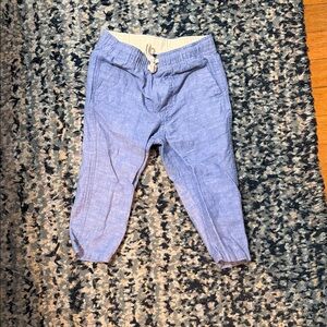 Janie and Jack Blue Baby Pants with Drawstring
